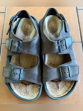 Birkenstock Tatami Men's Brown Nebraska 3 Strap Sandals Size EU 43 (10-10.5)